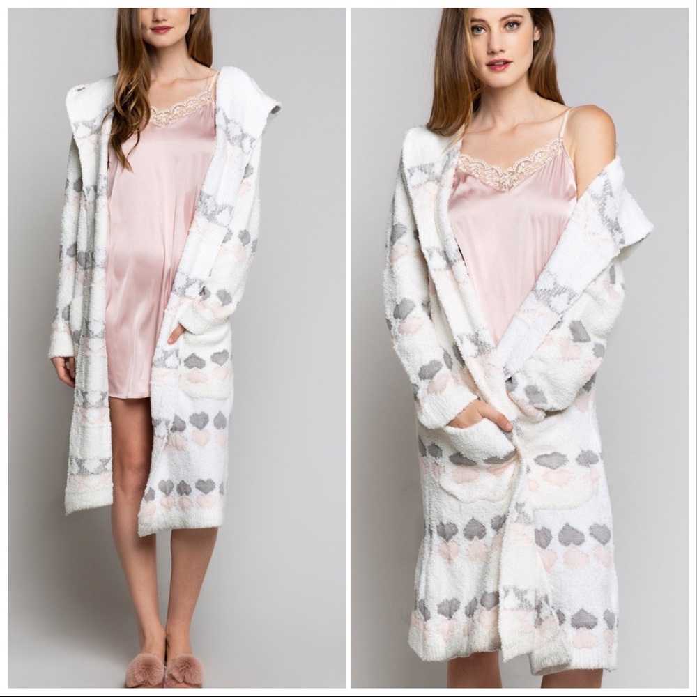 POL Sweetheart Berber Fleece Long Cardigan Robe - Picture 6 of 11